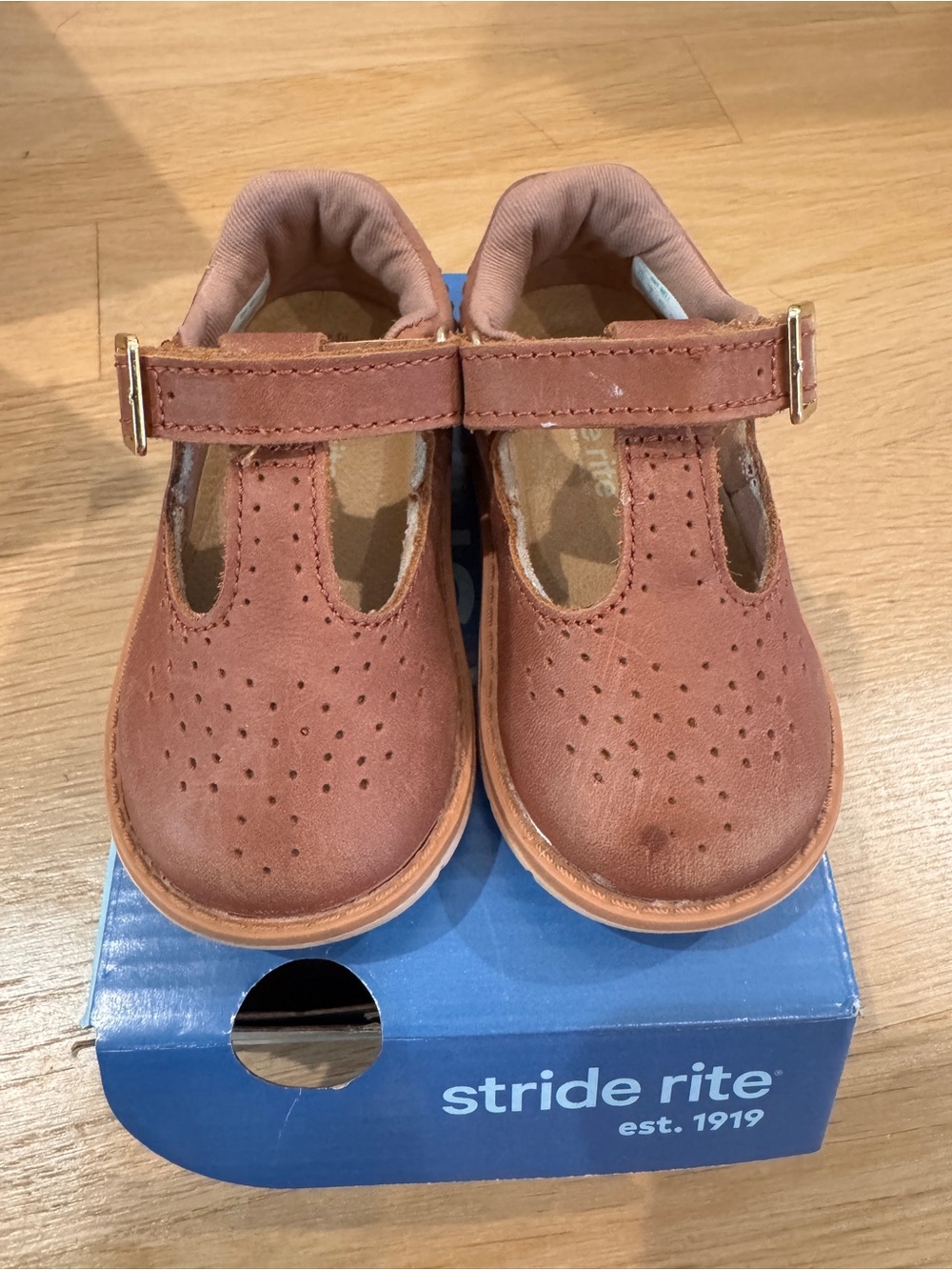 Stride Rite Girls' Brown Mary Jane Shoes size 5W